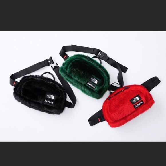 NWT Supreme North Face Fur Waist Bag Red Rare‎ - Picture 6 of 6